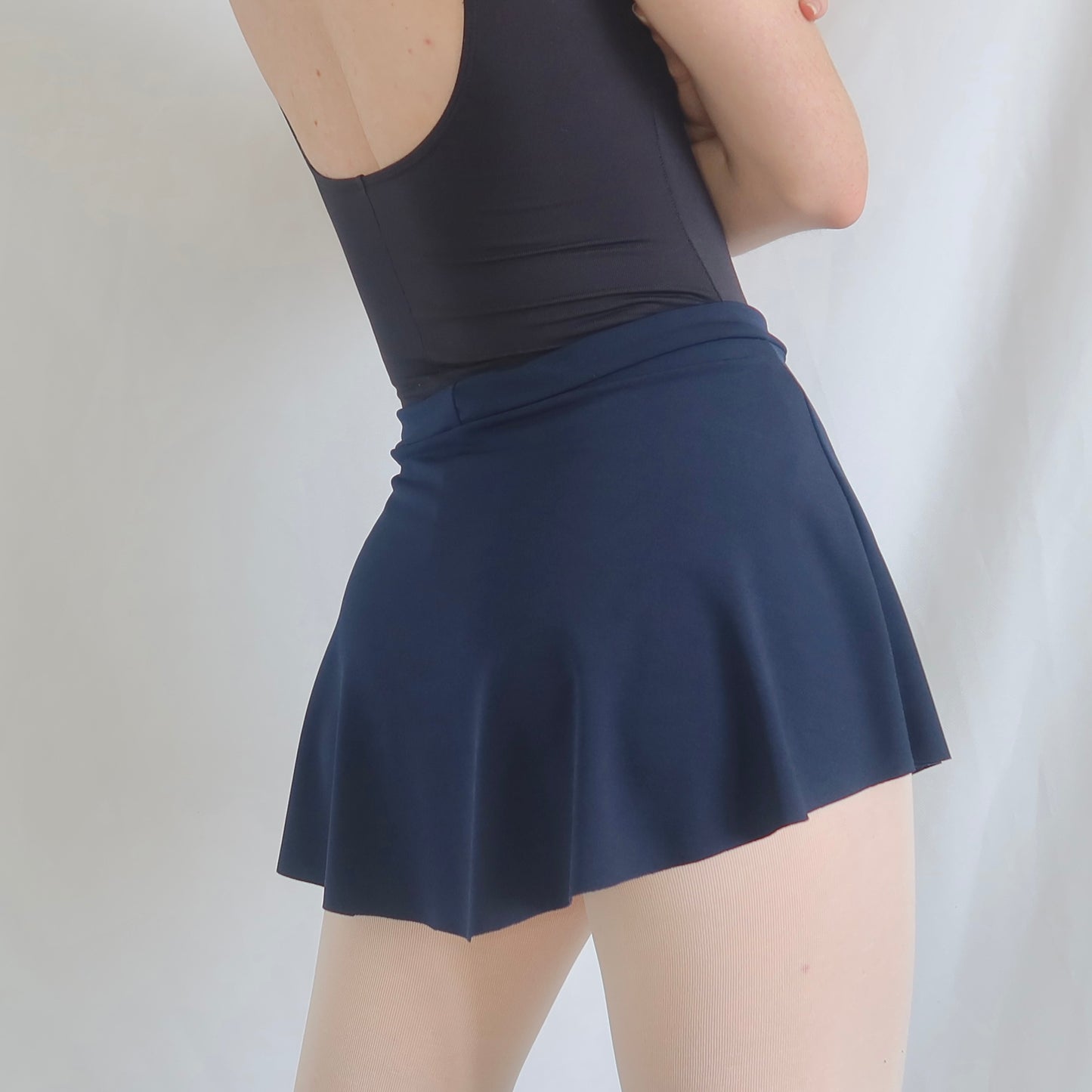 Navy Blue Pull-On Skirt