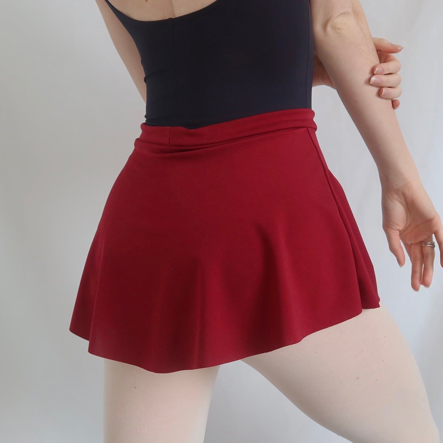 Burgundy Pull-On Skirt