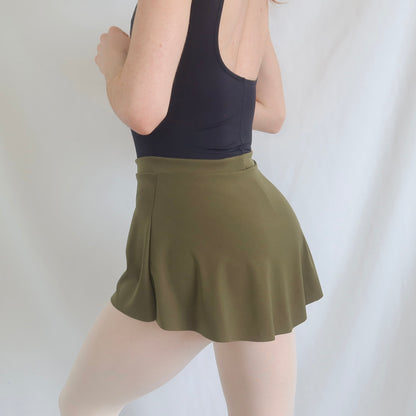 Olive Pull-On Skirt